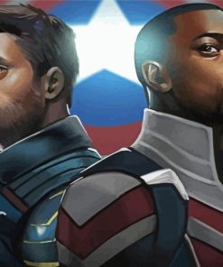 The Falcon And The Winter Soldier Art Illustration paint by number