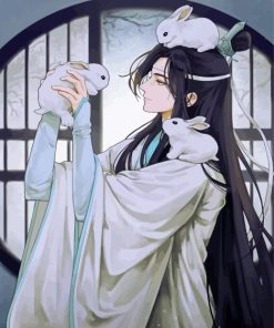 The Untamed Lan Wangji And Rabbits paint by number