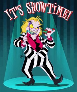 The Beetlejuice Show Time paint by number