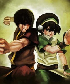 Toph Beifong And Zuko paint by number