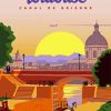 Toulouse City France Poster paint by numbers