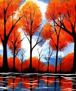 Trees Botanical Garden Art paint by number