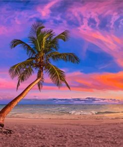 Tropical Sea Sunset paint by numbers