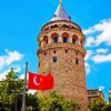 Turkey Galata Tower Monument paint by number