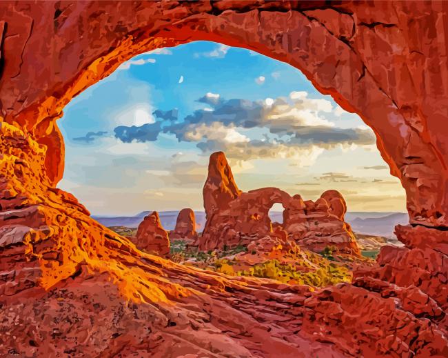 Utah Mountains paint by number