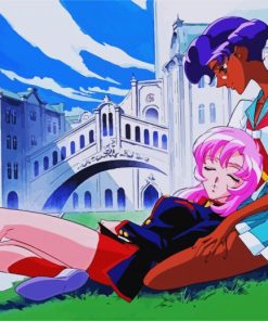 Utena and Anthy paint by numbers