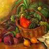 Vegetables Basket Still Life paint by number