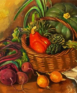 Vegetables Basket Still Life paint by number