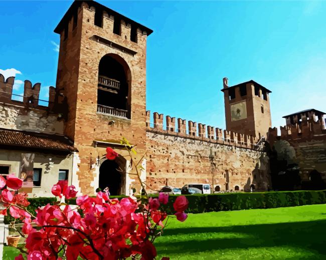 Verona Castelvecchio Museum paint by number