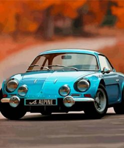 Vintage Alpine Car paint by number