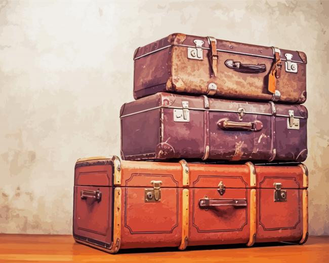 Vintage Travel Bags paint by number