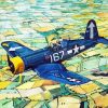 Vought F4U Corsair Fighter Aircaft paint by numbers