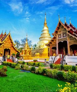 Wat Phra Singh Woramahawihan Thailand paint by number