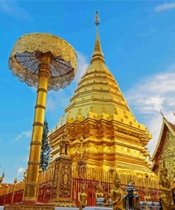 Wat Rong Khun White Temple Thailand paint by number