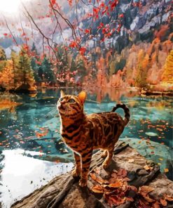 Wild Bengal Cat Animal paint by numbers