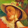 Woman In Straw Hat Art paint by numbers