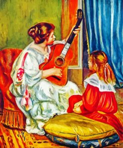 Woman With Guitar paint by number