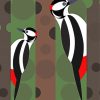 Woodpeckers Illustration paint by numbers