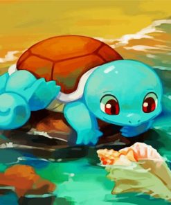 Adorable Squirtle paint by number