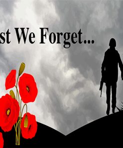 Aesthetic Lest We Forget Remembrance Day paint by number