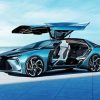 Grey Lexus car paint by numbers