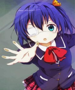 Adorable Rikka Takanashi Anime Girl paint by numbers