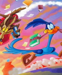 Aesthetic Roadrunner Cartoon paint by numbers