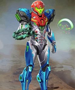 Samus Animation Character paint by numbers