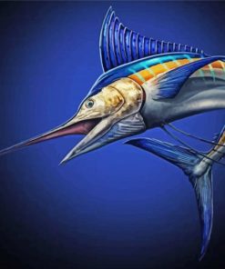 Swordfish Underwater paint by numbers