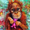 Aesthetic Baby Orangutan paint by number