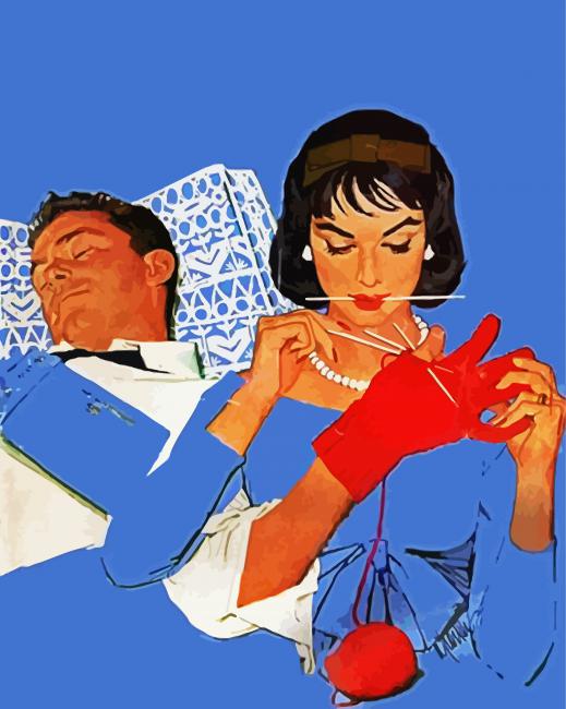 Couple Illuustration paint by numbers