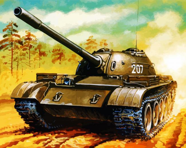 Military Tank In War Paint by numbers