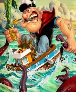 Popeye Animation paint by numbers