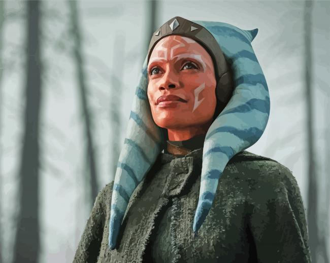 Ahsoka Tano Rosario Dawson paint by numbers