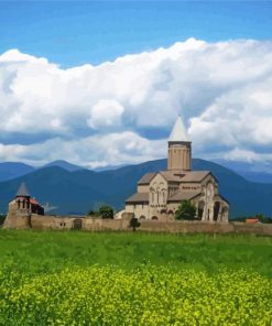 Alaverdi Monastery Church Georgia paint by number