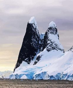 Antarctica Glacier Mountains paint by numbers