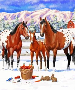 Brown Appaloosa Horses paint by numbers