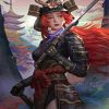 Beautiful Samurai Girl Anime paint by numbers