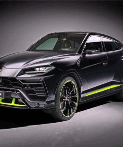 Black Lamborghini Urus paint by number