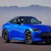 blue Nissan Z Car paint by numbers