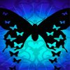 Butterflies Silhouette paint by number