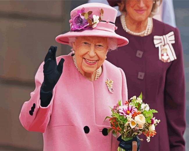 Classy Queen Elizabeth paint by number