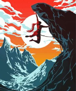 Climber Girl paint by numbers