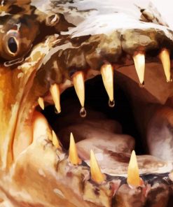 Close Up Tigerfish paint by numbers