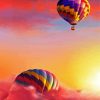 Colorful Airballoons At Sunset paint by numbers