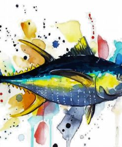 Colorful Tuna Illustration paint by number