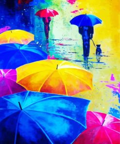 Colorful Umbrella paint by number