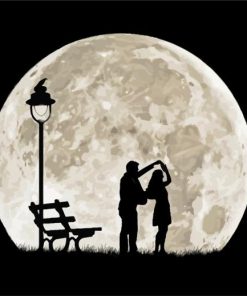 Couple Dancing In Full Moon paint by numbers