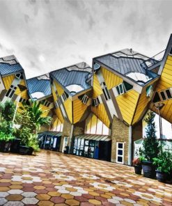 Cube Houses Rotterdam paint by number