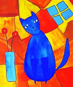 Cubism Cat paint by number